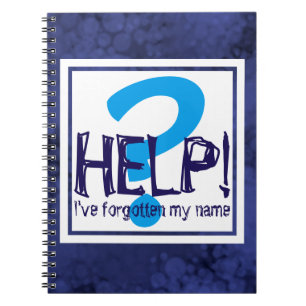 Blaue Monogramm-Parodie Notizblock