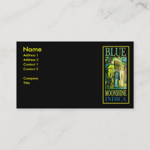 BLAUE MOONSHINE INDICA VISITENKARTE