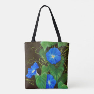 Blaue Morgenglanz Blume mit Reben