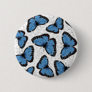 Blaue Morpho-Schmetterlinge Button