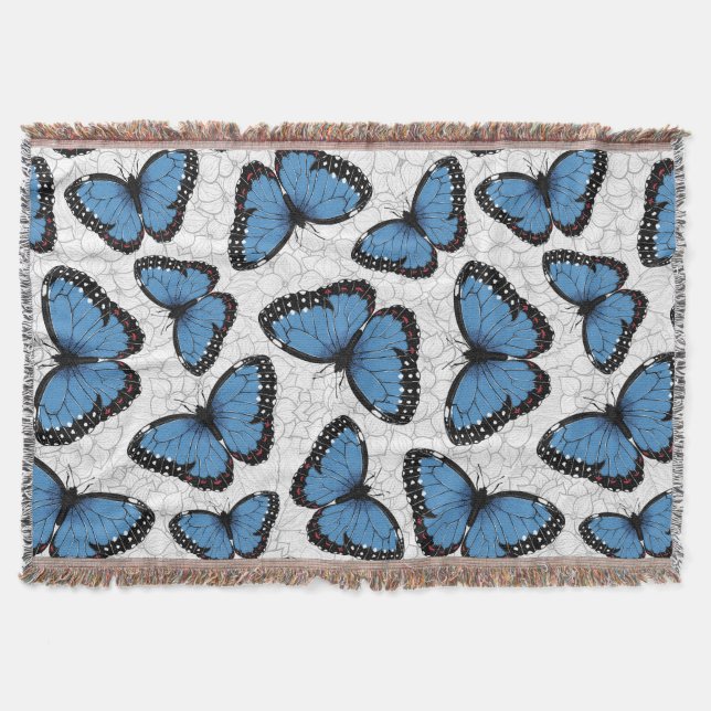 Blaue Morpho-Schmetterlinge Decke (Vorderseite)