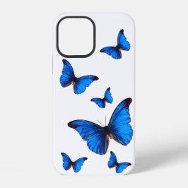 Blaue Morpho Schmetterlinge im Flug iPhone 12 Hülle