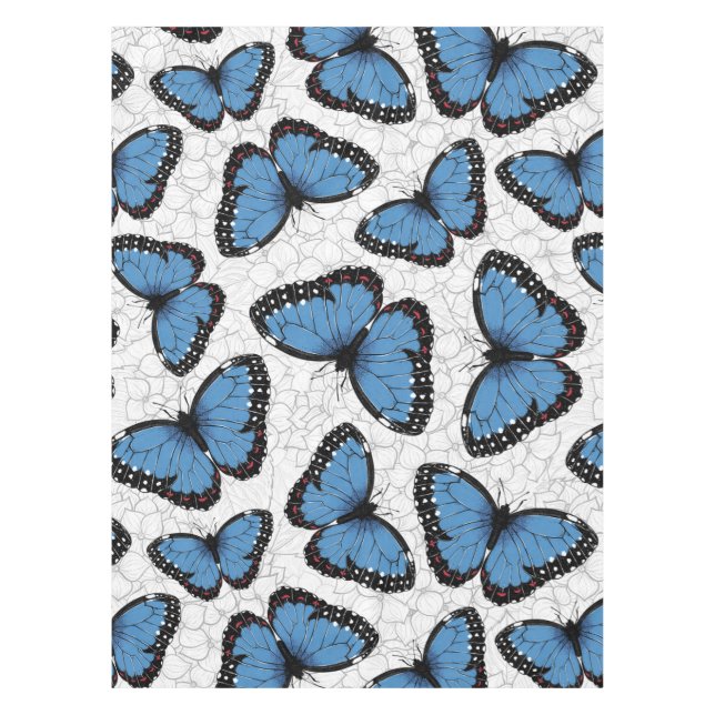 Blaue Morpho-Schmetterlinge Tischdecke (Vorderseite)