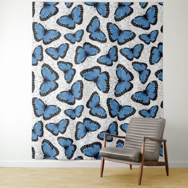 Blaue Morpho-Schmetterlinge Wandteppich (Beispiel)