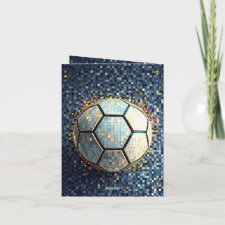 Blaue Mosaik-Fußball-Abstrakte Kunst Weltmeistersc Einladung