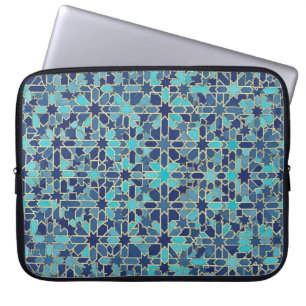 blaue Mosaik Laptopschutzhülle