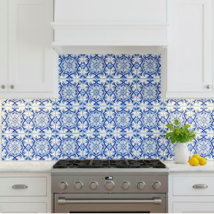 Blaue Mosaike italienische barocke Kunst Fliese