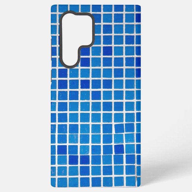 Blaue Mosaikfliese Samsung Galaxy Hülle (Rückseite)