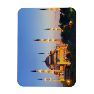 Blaue Moschee an Dämmerung Magneten Magnet