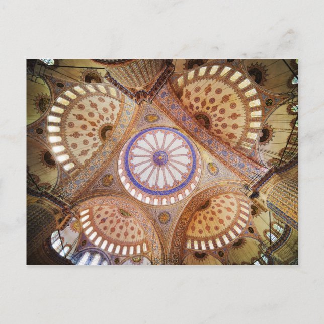 Blaue Moschee-Decke in Istanbul Postkarte (Vorderseite)