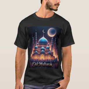 Blaue Moschee Eid Mubarak T - Shirt für Männer