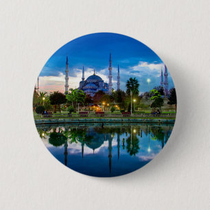 Blaue Moschee Istanbuls in der Türkei Button