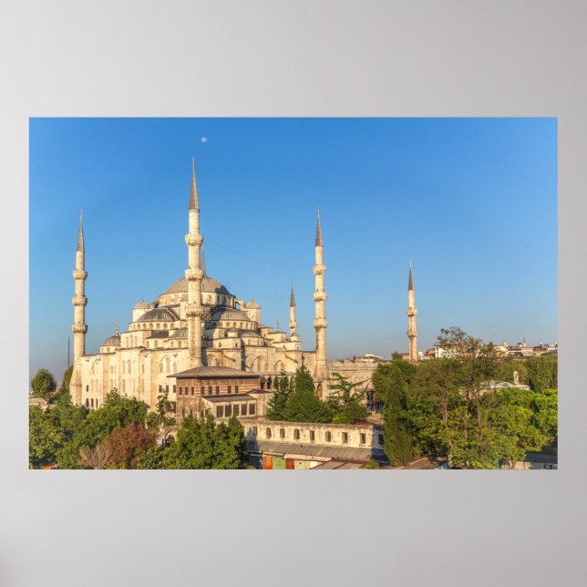 Blaue Moschee Landschaft Poster (Vorne)
