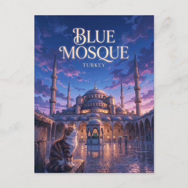 Blaue Moschee (Sultan-Ahmed-Moschee) Türkei Postkarte (Vorderseite)