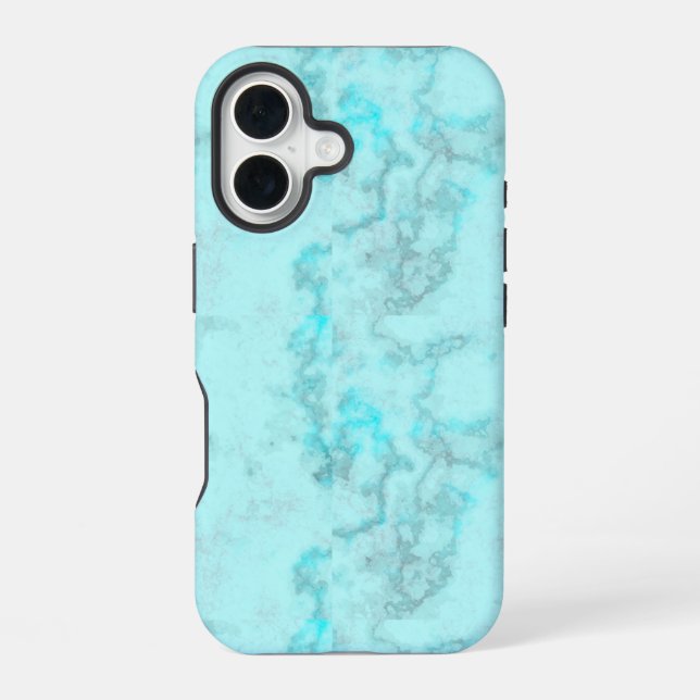 Blaue Murmel iPhone 16 Hülle (Rückseite)
