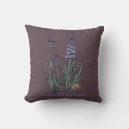 Blaue Muscari-Hyazinthen Kissen