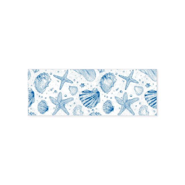 Blaue Muschel-Harmonie Permastempel (Design)