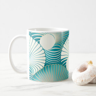 Blaue Muschel Kaffeetasse