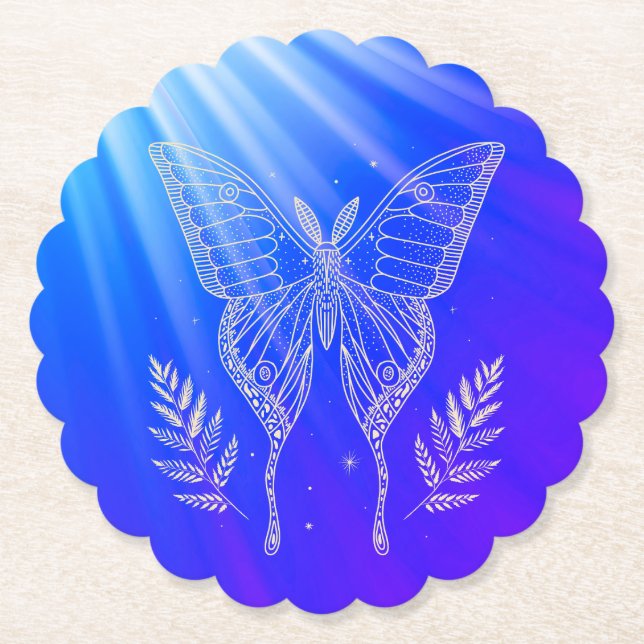 Blaue Muschel Untersetzer (Vorderseite)