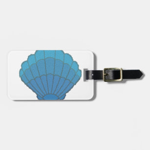 Blaue Muschelmosaik Gepäckanhänger