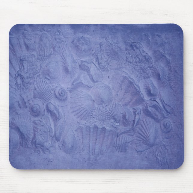 Blaue Muscheln Mousepad (Vorne)