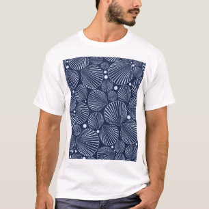 Blaue Muscheln, sommerliche Meeresströmungen. T-Shirt