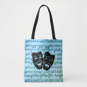 Blaue Musik Kunst vereint Theatermasken