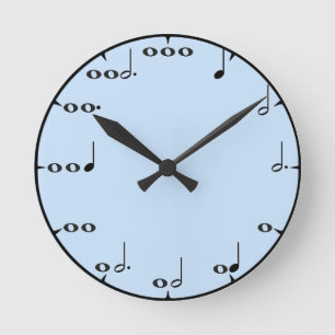 Blaue musikalische Mathematik-Wanduhr Runde Wanduhr