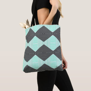 Blaue Mustertasche mit Schultergurt