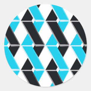 Blaue, mutige, coole, trendy umsponnene runder aufkleber
