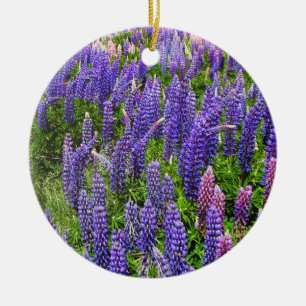 Blaue Mützen Blaue Blumen Texas Texanische Lupine Keramik Ornament