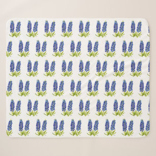 Blaue Mützen Texas Blumen Wildblumen Aquarell  Sherpadecke
