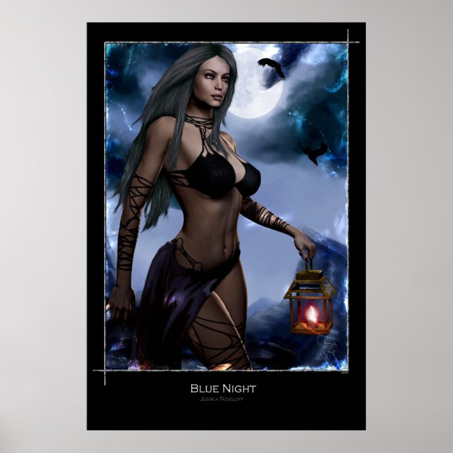 Blaue Nacht Poster (Vorne)