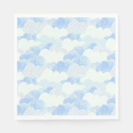Blaue Nadelspitze Regenwolken Serviette