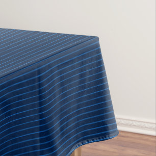 Blaue Nadelstreifen Tischdecke
