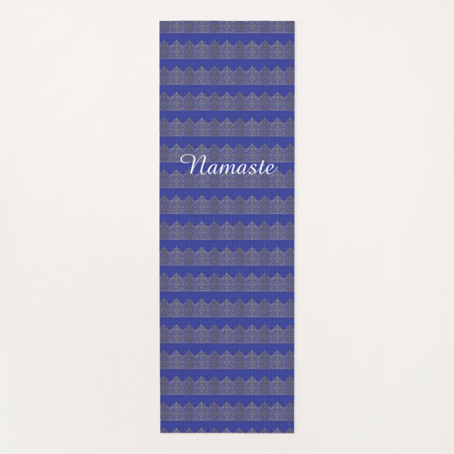 Blaue Namaste-Yogmatte Yogamatte (Vorderseite)