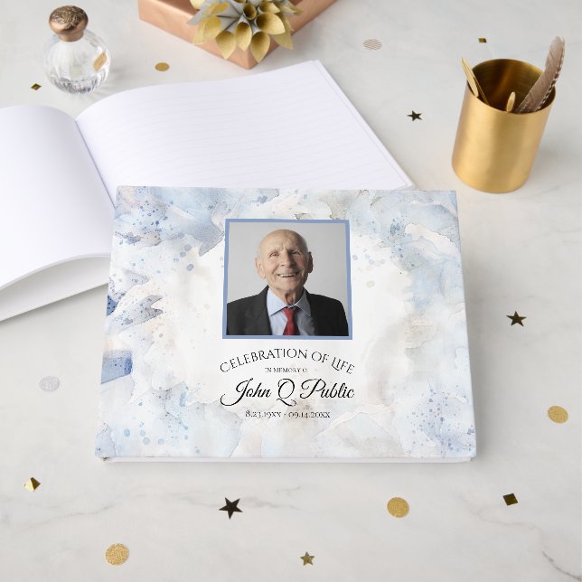 Blaue Narbenkultur - Gedenkfeier zum Leben Gästebuch (Vorderseite Offen)