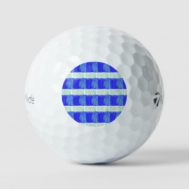 Blaue nautische Golfbälle (Vorderseite)