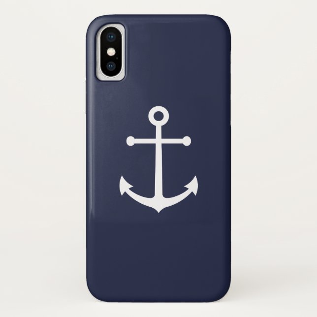 Blaue Navy-Anker Case-Mate iPhone Hülle (Rückseite)