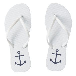 Blaue Navy-Anker Flip Flops