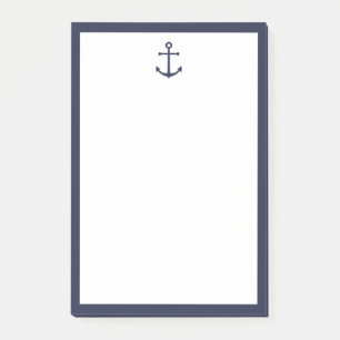 Blaue Navy-Anker Post-it Klebezettel