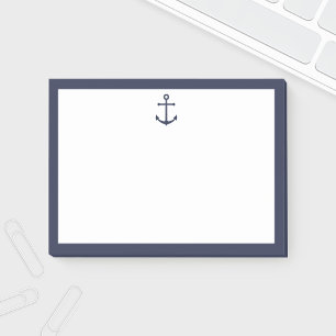 Blaue Navy-Anker Post-it Klebezettel