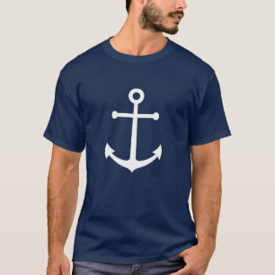 Blaue Navy-Anker T-Shirt