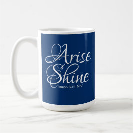 Blaue Navy Arning und Shine Inspiration Morning Kaffeetasse