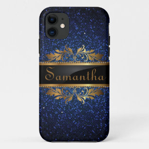 Blaue Navy Glitter Pailletten iPhone 5 Mate Tough™ Case-Mate iPhone Hülle