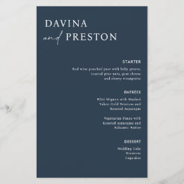 Blaue Navy Kalligrafie Script Moderne WEDD