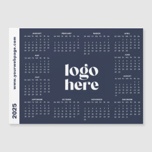 Blaue Navy-Logo hier, Kalender 2025 Magnetkarte