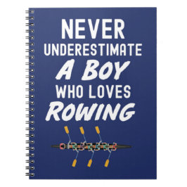 Blaue Navy-Rudergeschenke für Jungen Notizblock