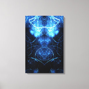 Blaue Nebel-Energie-Fraktal-Kunst Leinwanddruck