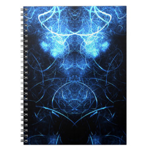 Blaue Nebel-Energie-Fraktal-Kunst Notizblock